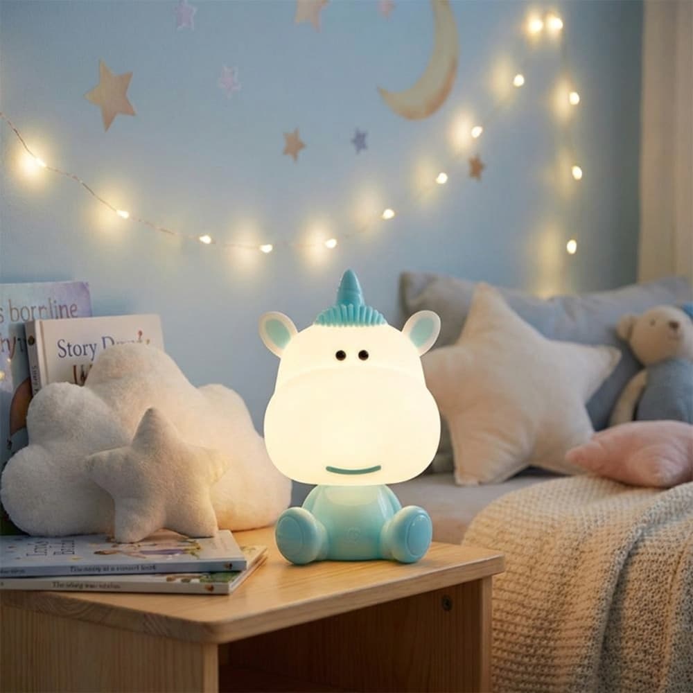 LAMPADA LED LUCE NOTTURNA UNICORNO RICARICABILE USB 8 MODALITÀ D'ILLUMINAZIONE 685358 - 6