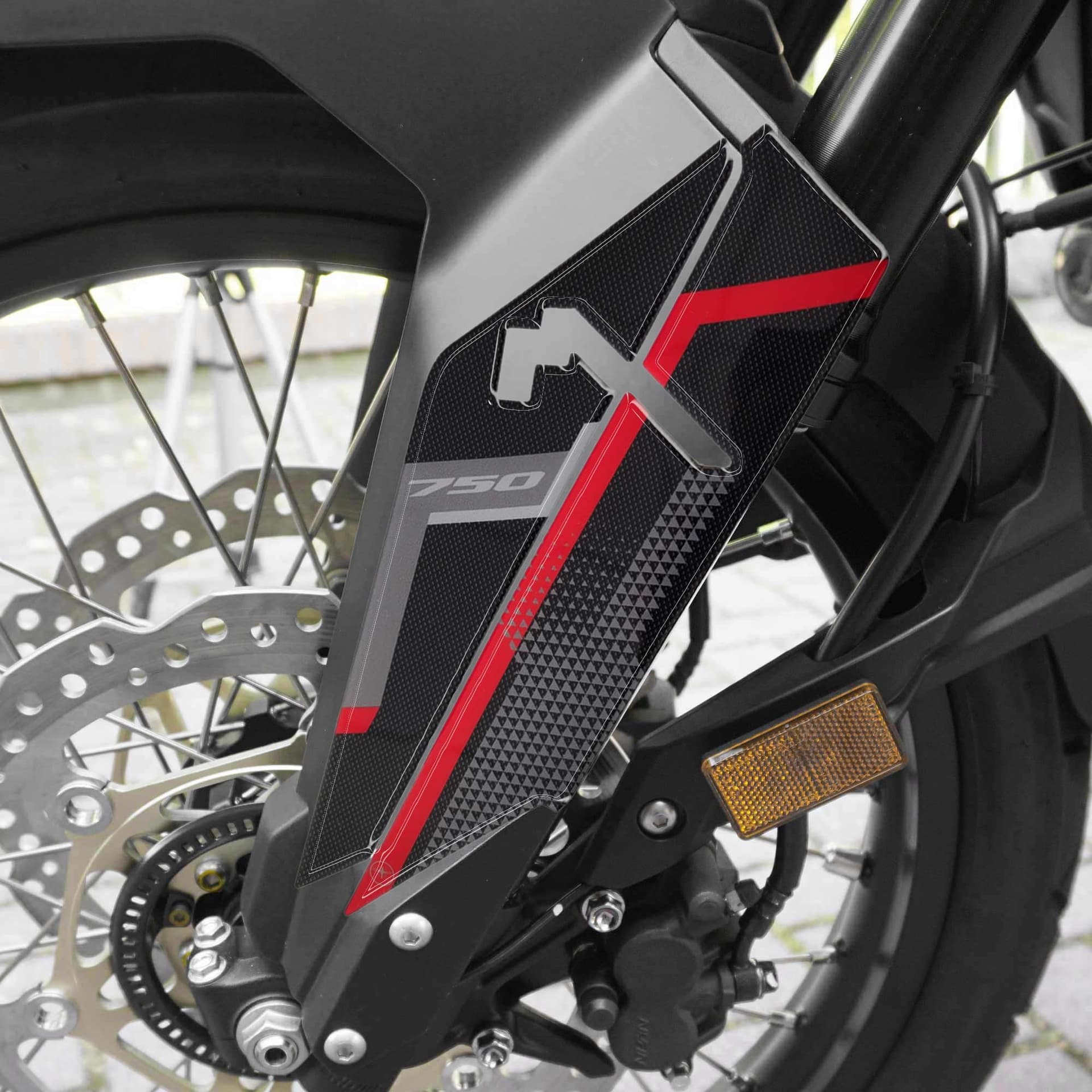 Adesivi 3D Parasteli Parafango moto compatibile con Honda Transalp 2026 - 14