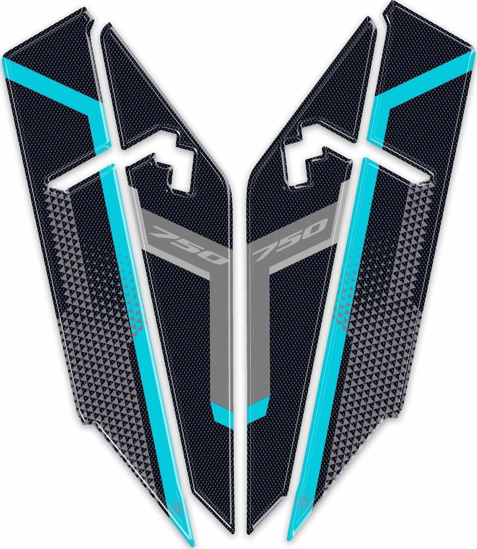 Adesivi 3D Parasteli Parafango moto compatibile con Honda Transalp 2026 - 2