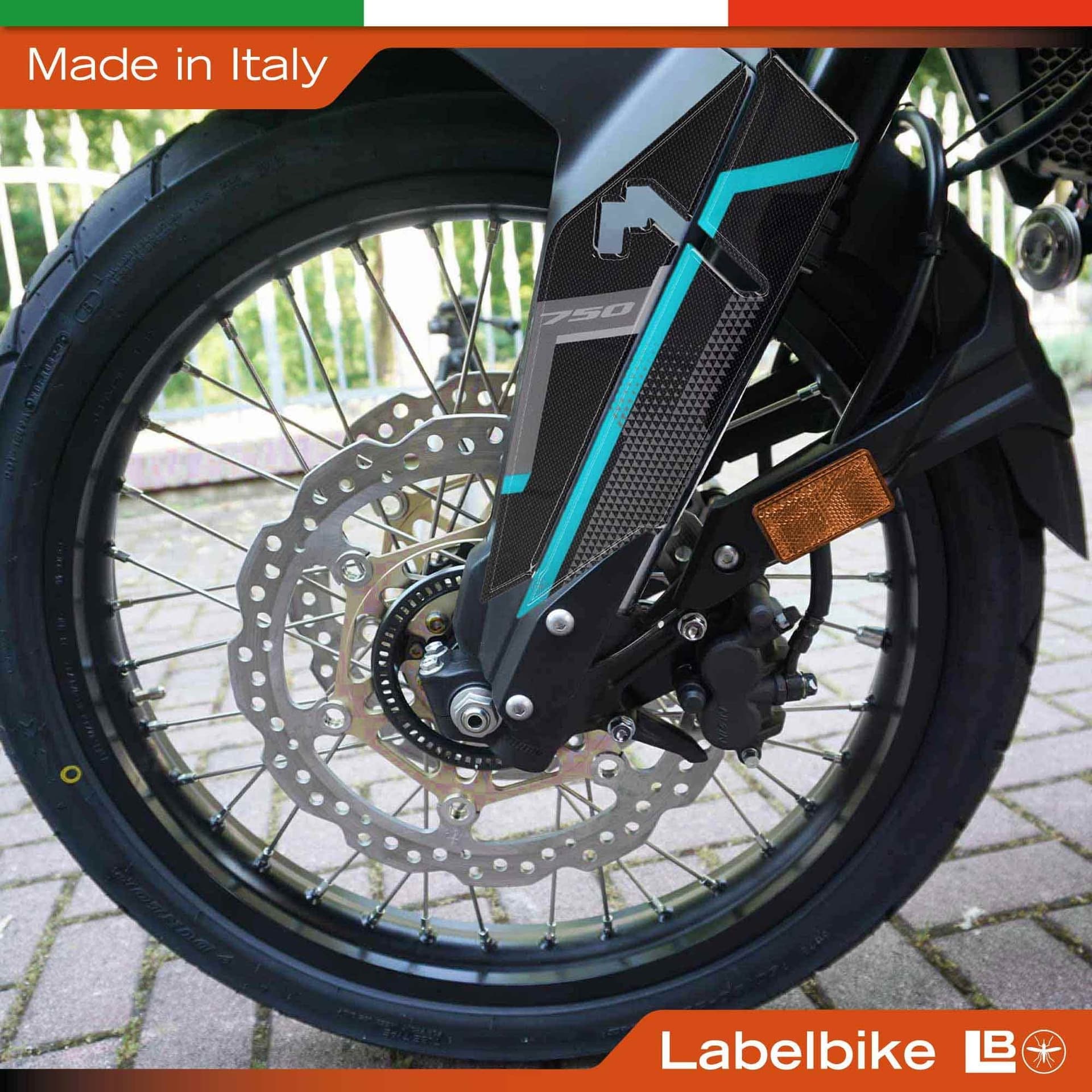Adesivi 3D Parasteli Parafango moto compatibile con Honda Transalp 2026 - 3