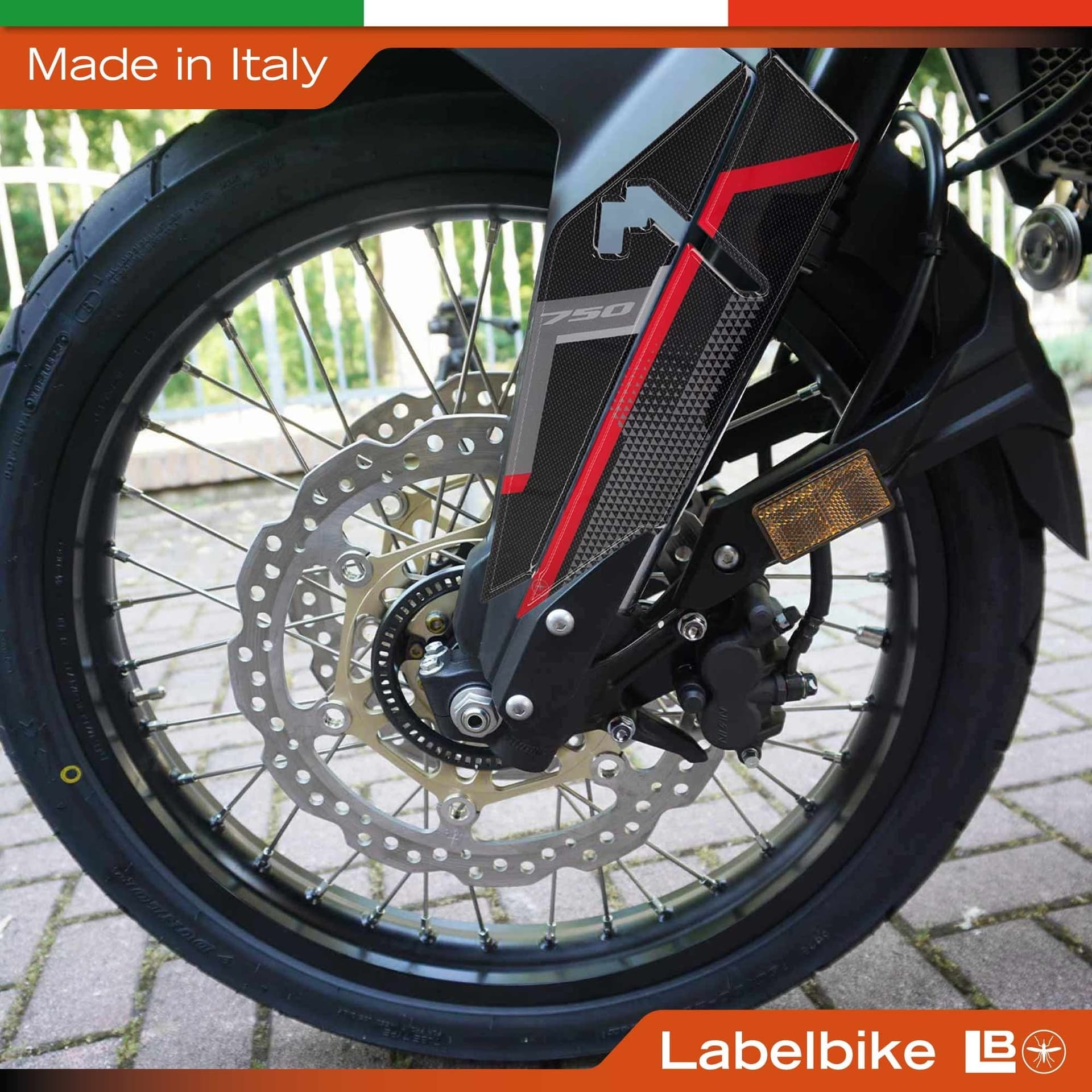 Adesivi 3D Parasteli Parafango moto compatibile con Honda Transalp 2026 - 9