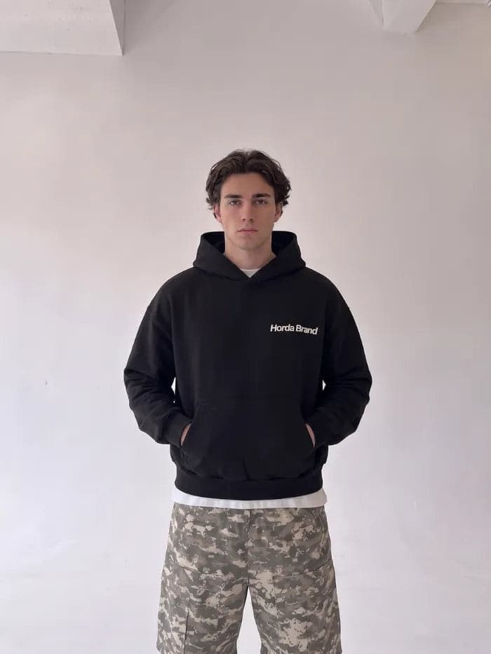 Felpa Oversize Nera 330g No Fear Boxy Fit Made in Italy | Horda - 5