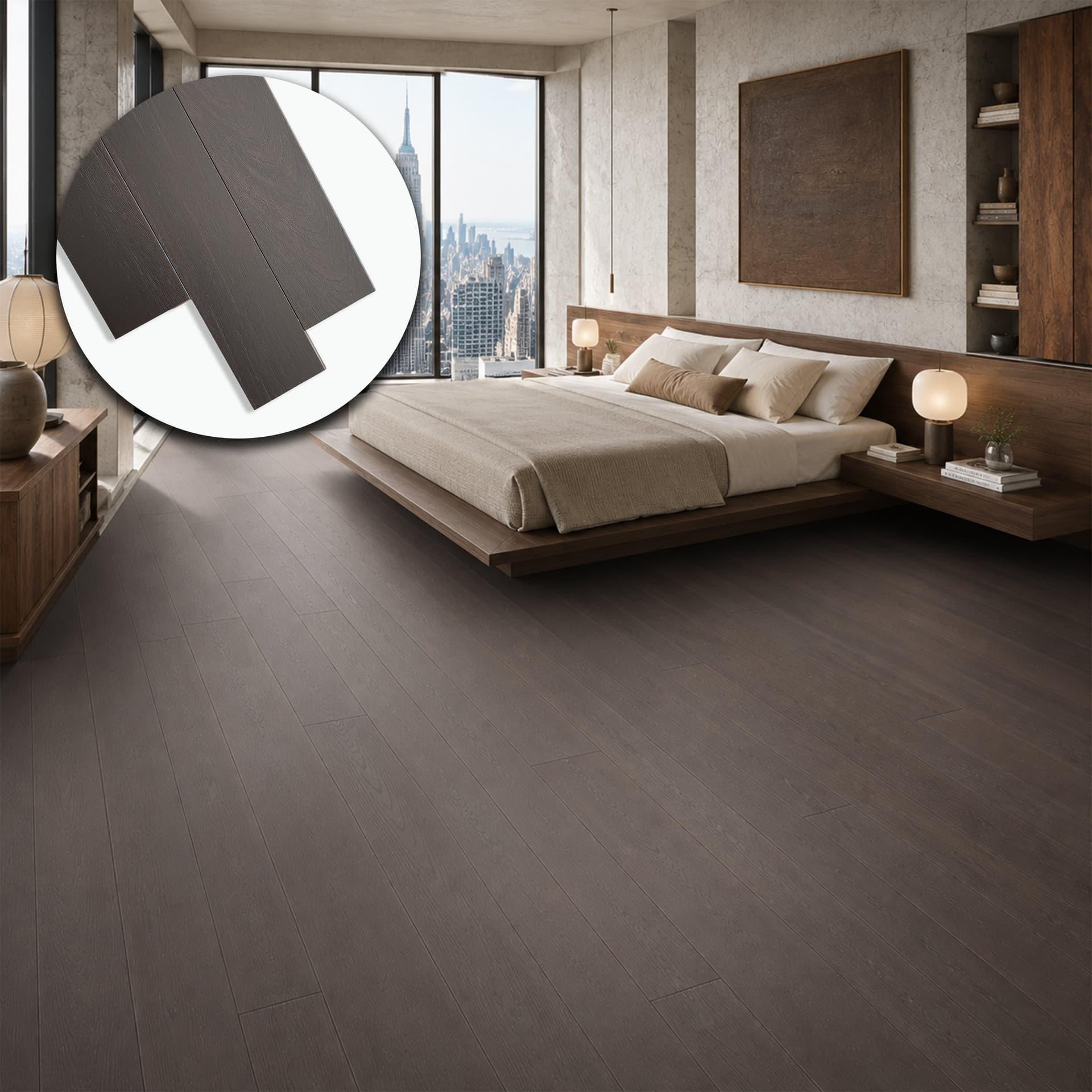 Parquet Prefinito in Wengé Elegant Garbelotto Spazzolato Verniciato Opaco Bisellato 14x115x700/2140 mm – Lotto 18 mq - 2