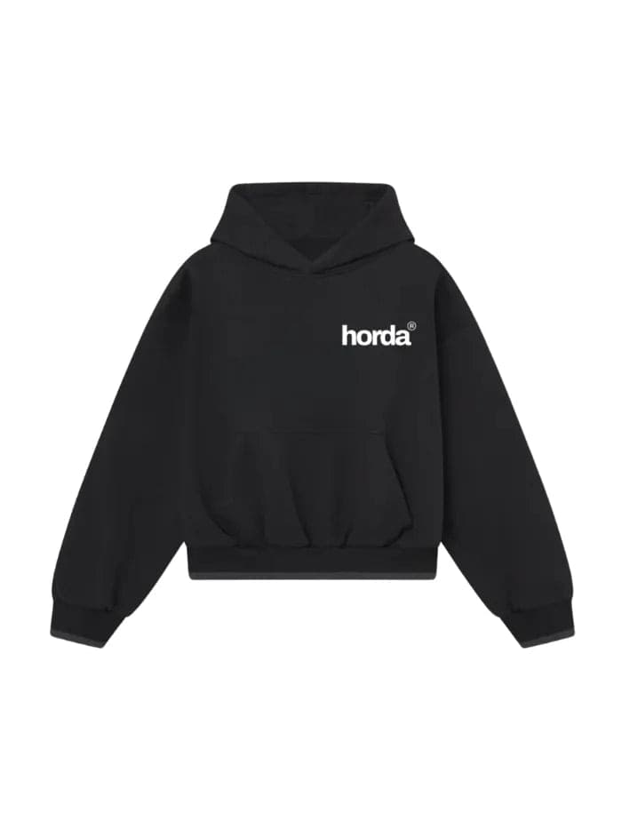 Felpa Boxy Fit Nera 330g Motion Made in Italy | Horda Brand - 3