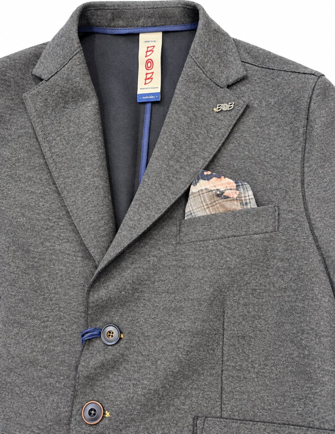 Bob Giacca uomo monopetto tessuto a maglia unito A27MARDEN434T434 - 3
