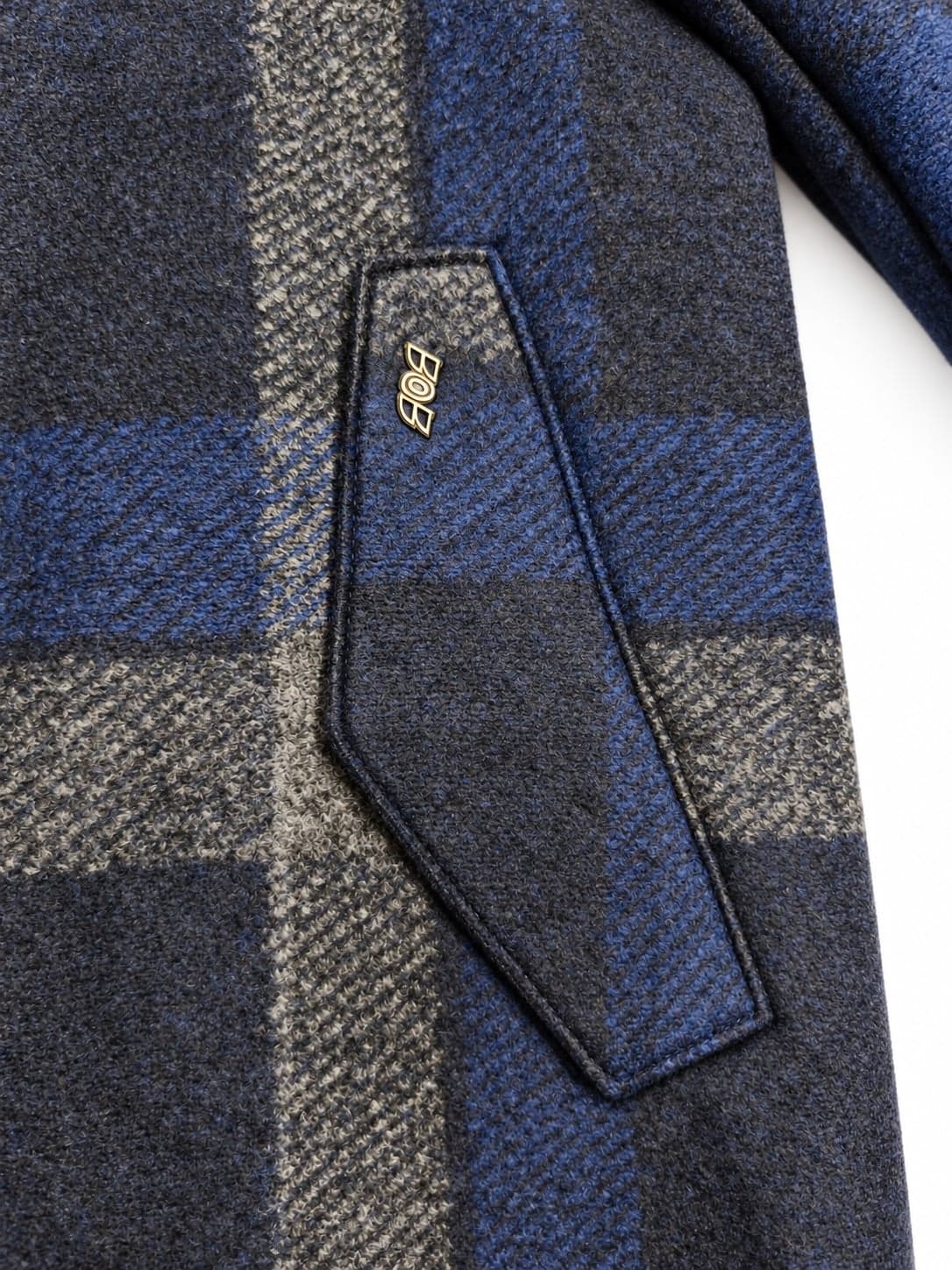 Bob Giubbotto uomo con zip e cappuccio tessuto fantasia A27WICK477T477 - 3