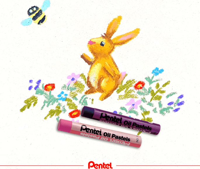 Pentel - Pastelli ad olio 50 stick colori assortiti