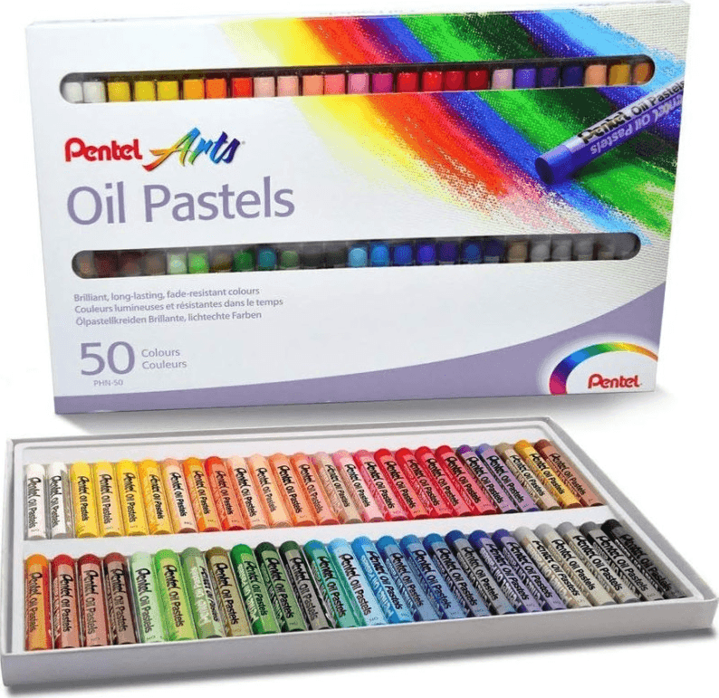 Pentel - Pastelli ad olio 50 stick colori assortiti - 4