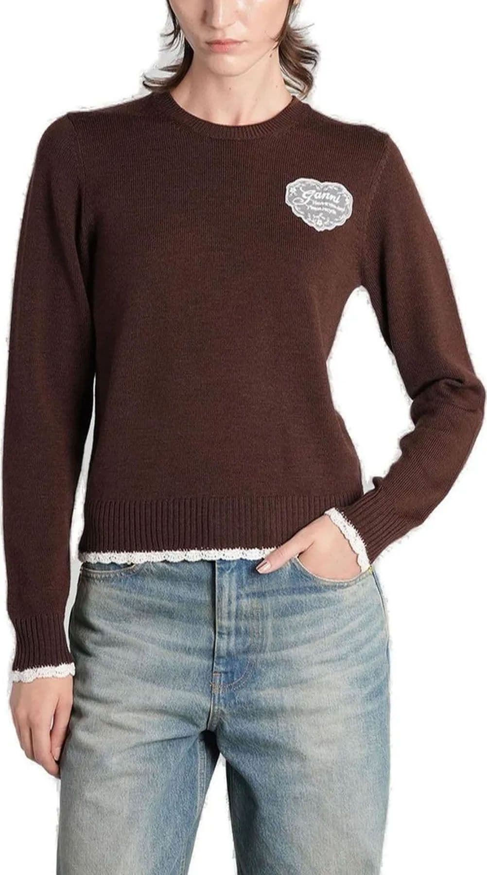 GANNI  Maglie Brown - 2