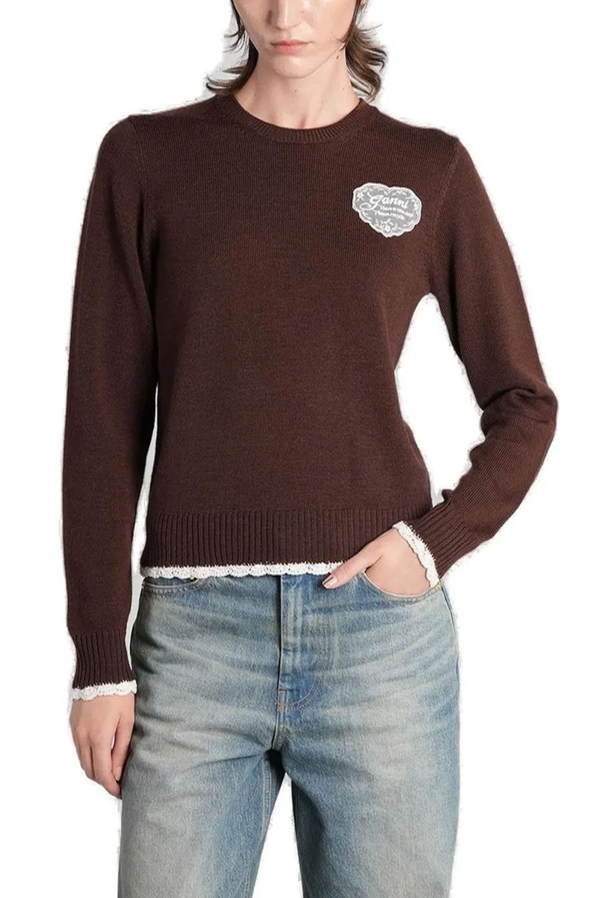 GANNI  Maglie Brown - 2