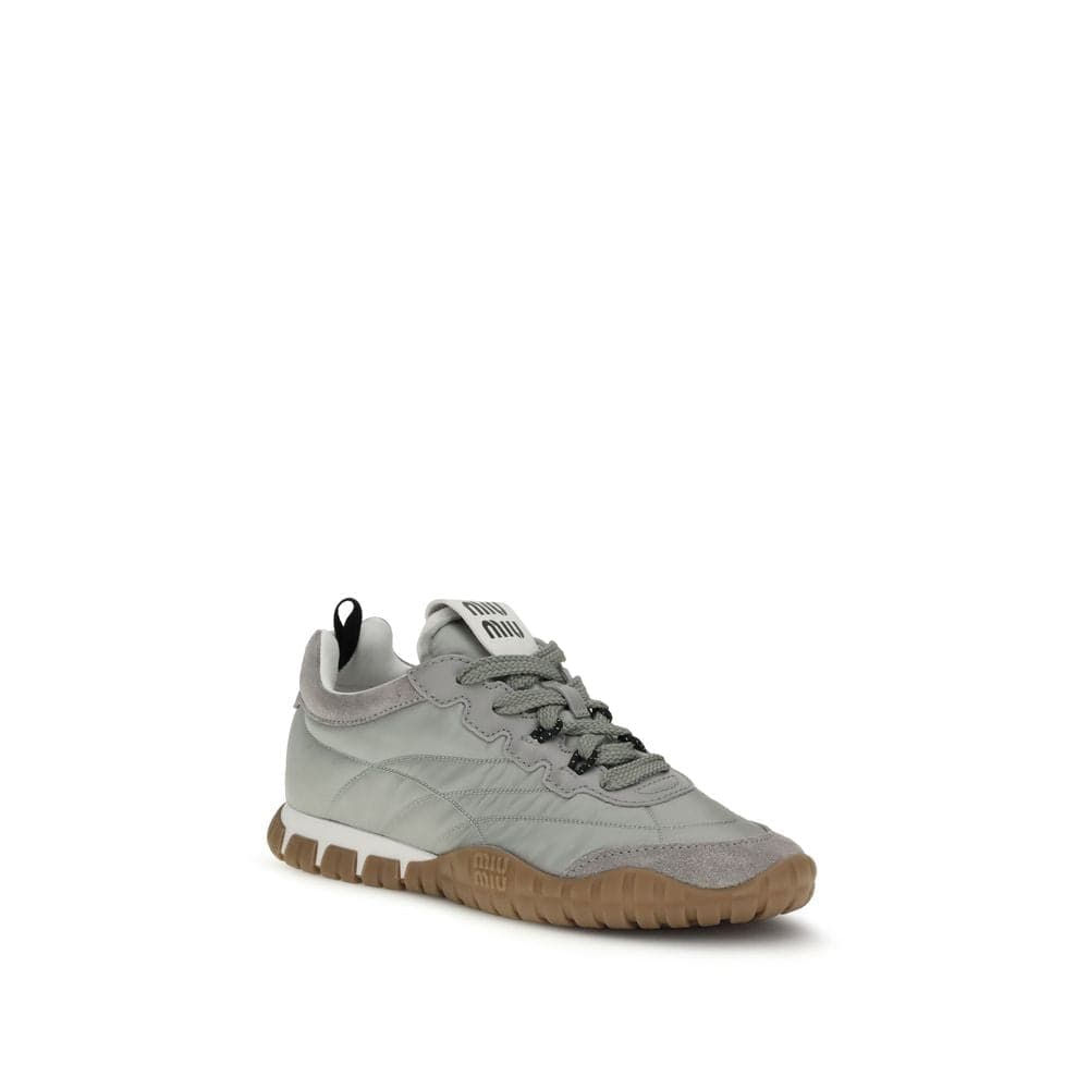 Miu Miu Gray Recycled Polyamide Athletic Sneakers - 2