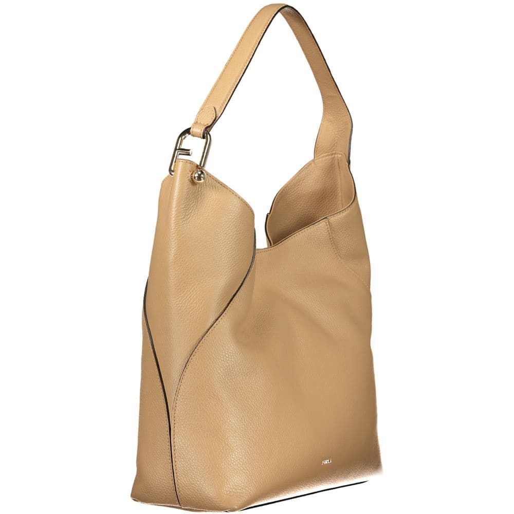 Furla Marrone Leather Women Handbag - 3