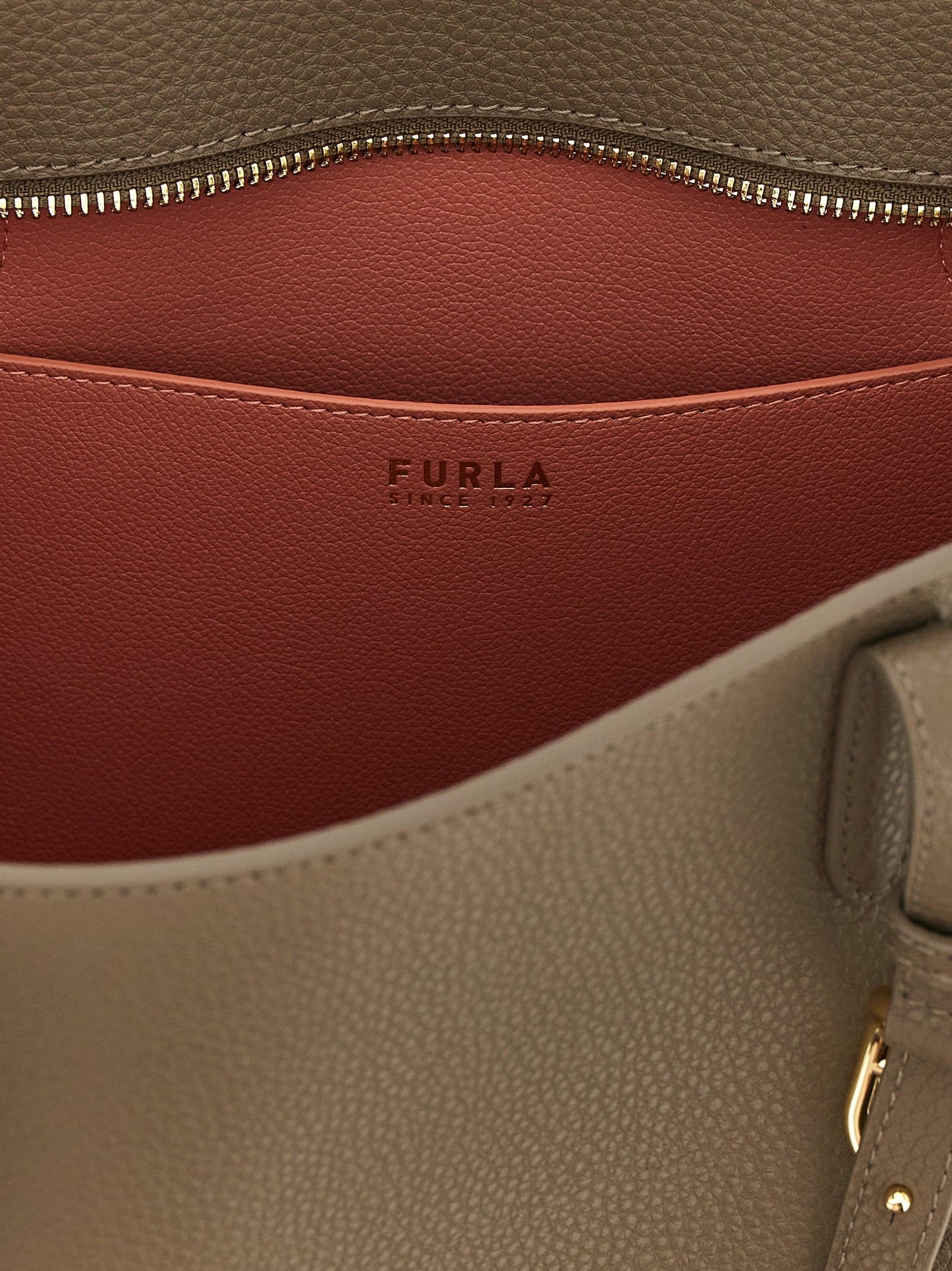 Furla Gray Calfskin Tote Bag - 4