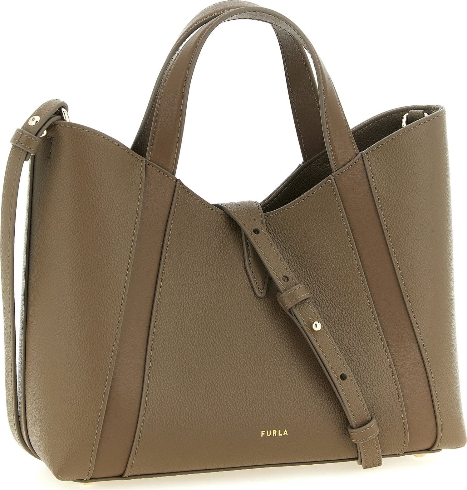 Furla Gray Calfskin Tote Bag - 2
