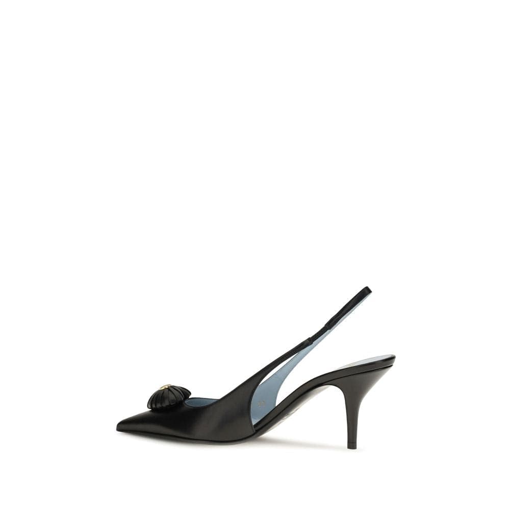 Valentino Garavani Black Calf Leather Bos Taurus High Heel Pumps - 3