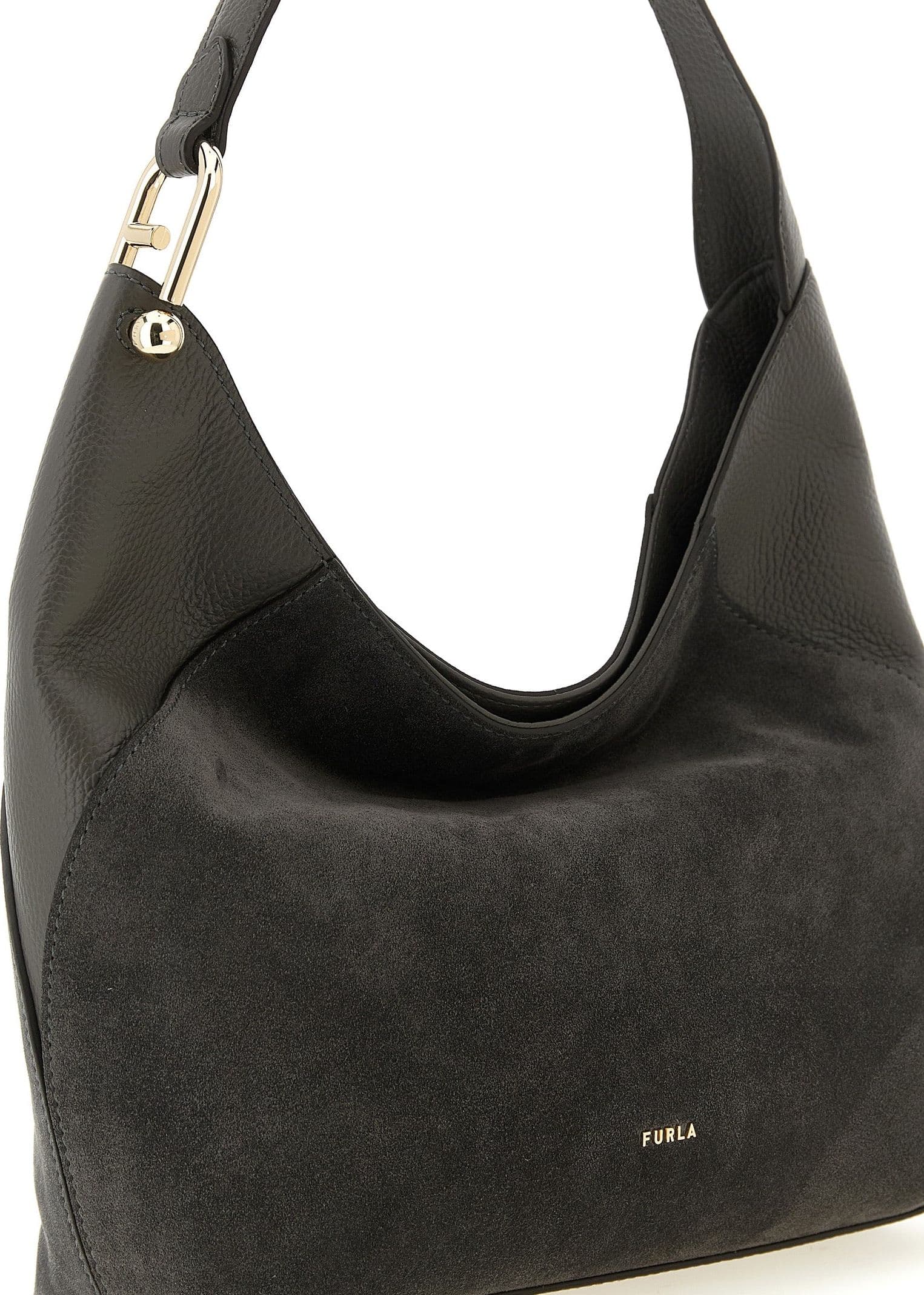Furla Gray Calfskin Shoulder Bag - 3