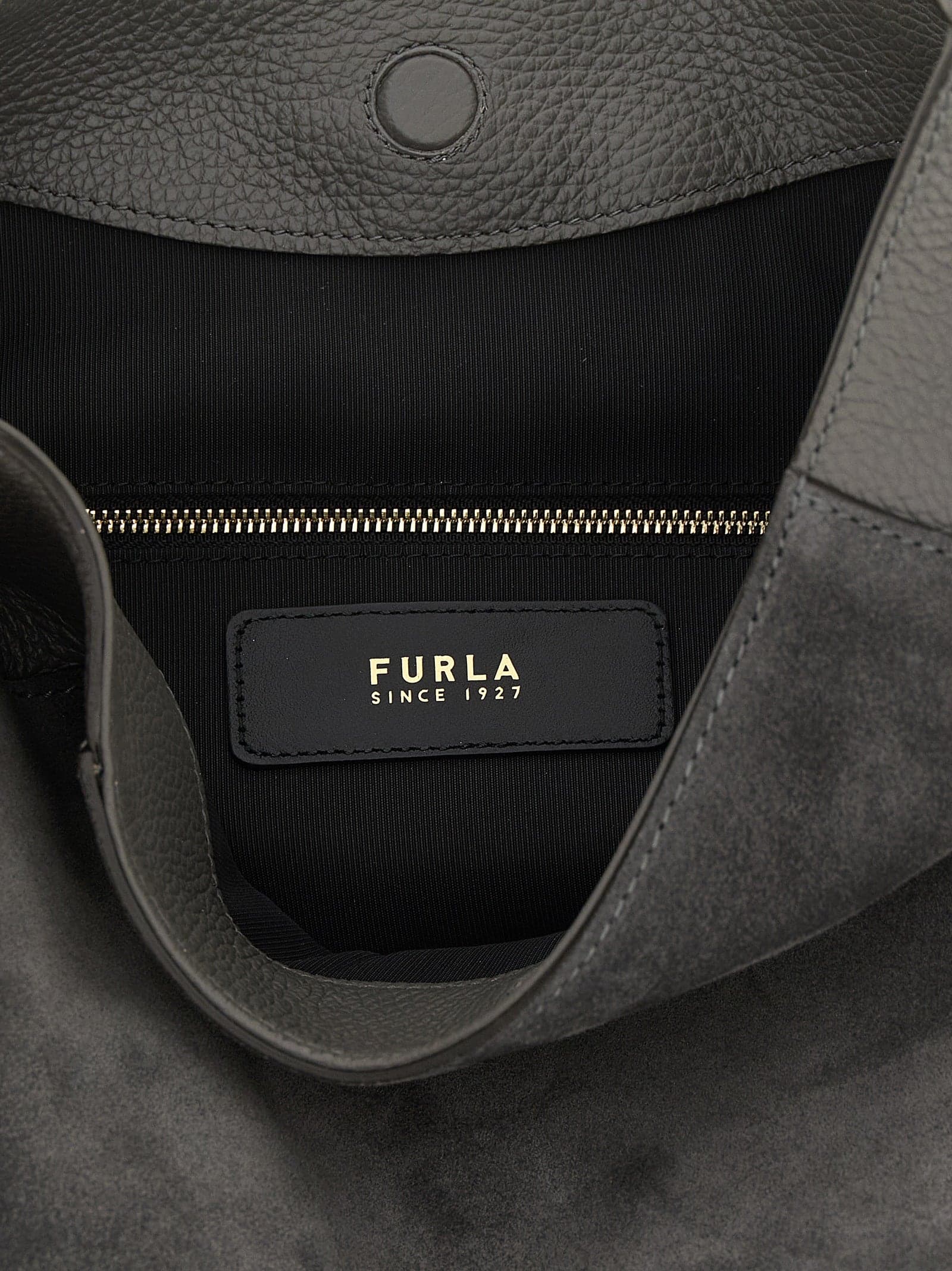 Furla Gray Calfskin Shoulder Bag - 4