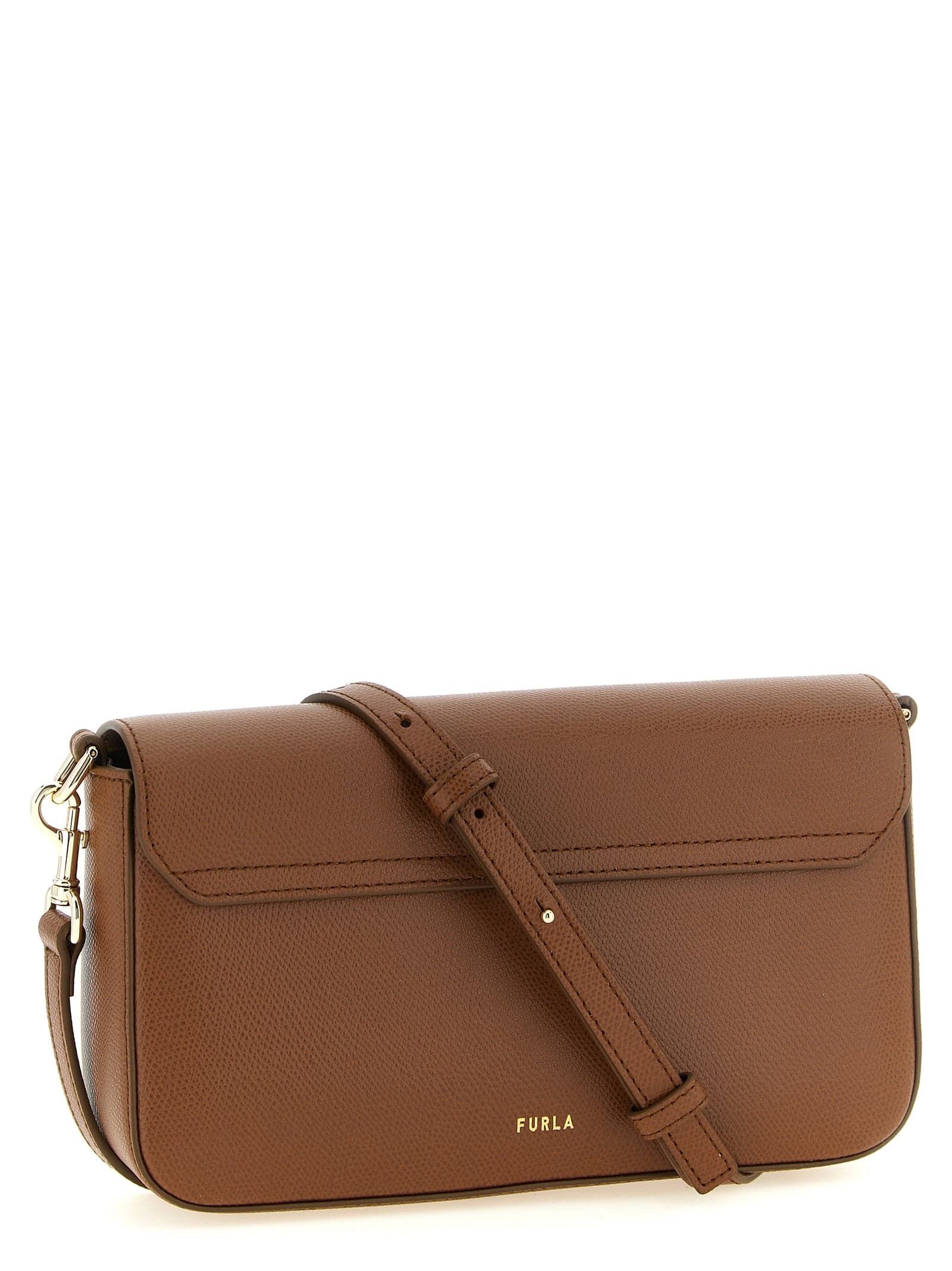 Furla Brown Calfskin Crossbody Bag - 2