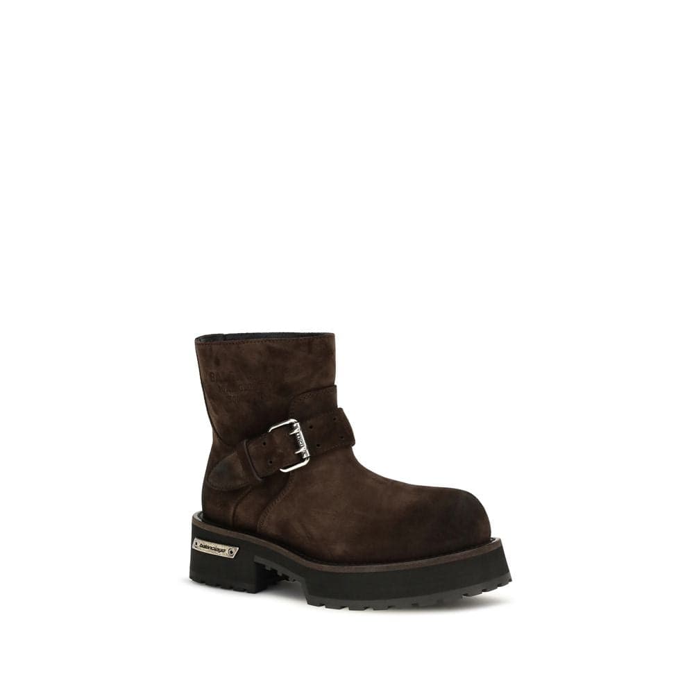 Balenciaga Brown Calf Leather Bos Taurus Ankle Boots - 2