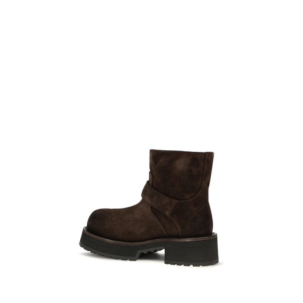 Balenciaga Brown Calf Leather Bos Taurus Ankle Boots - 3