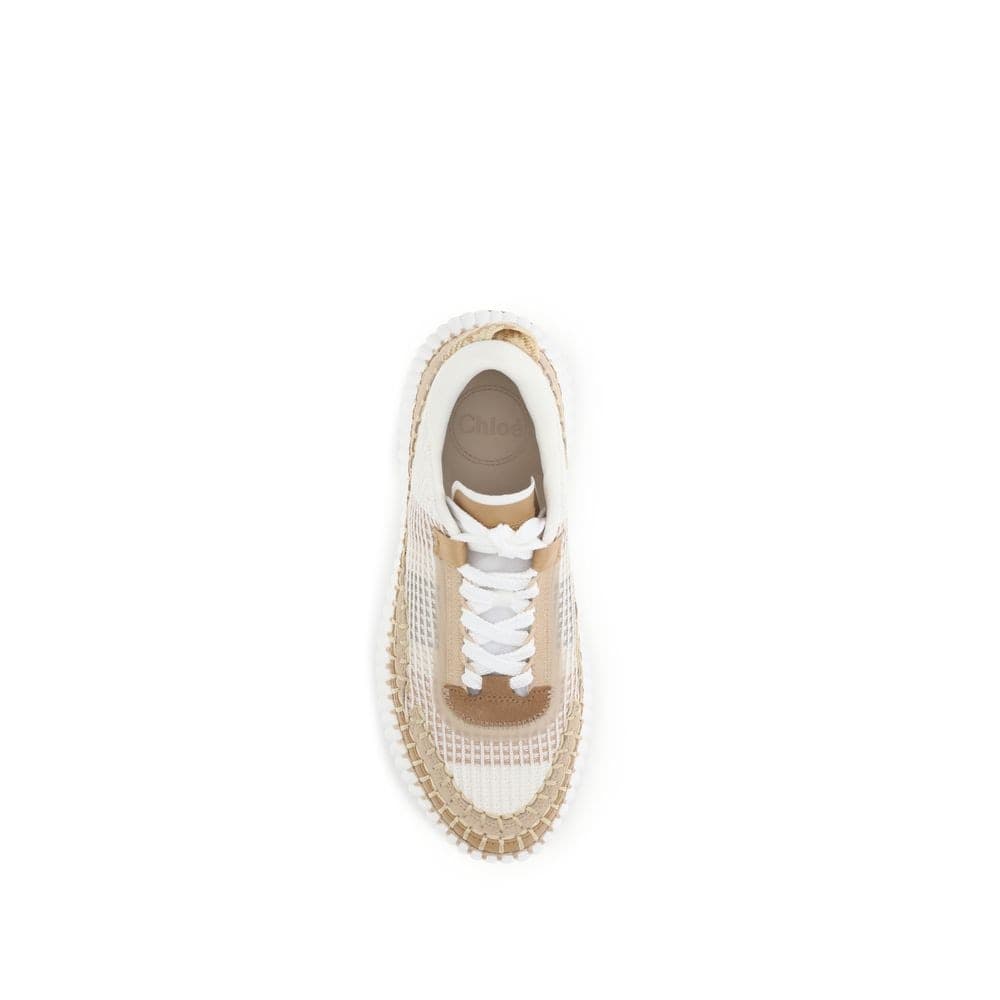Chloé Beige Nylon Athletic Sneakers - 4