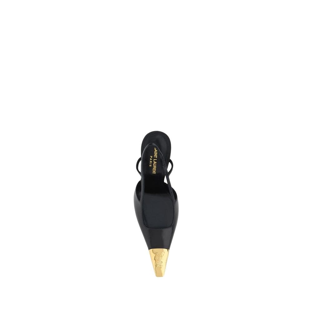Saint Laurent Black Calf Leather Bos Taurus High Heel Pumps - 4