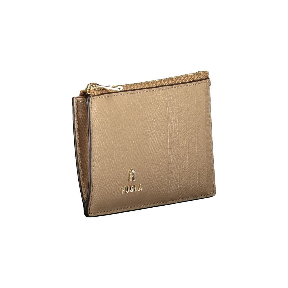 Furla Beige Leather Women Wallet - 3