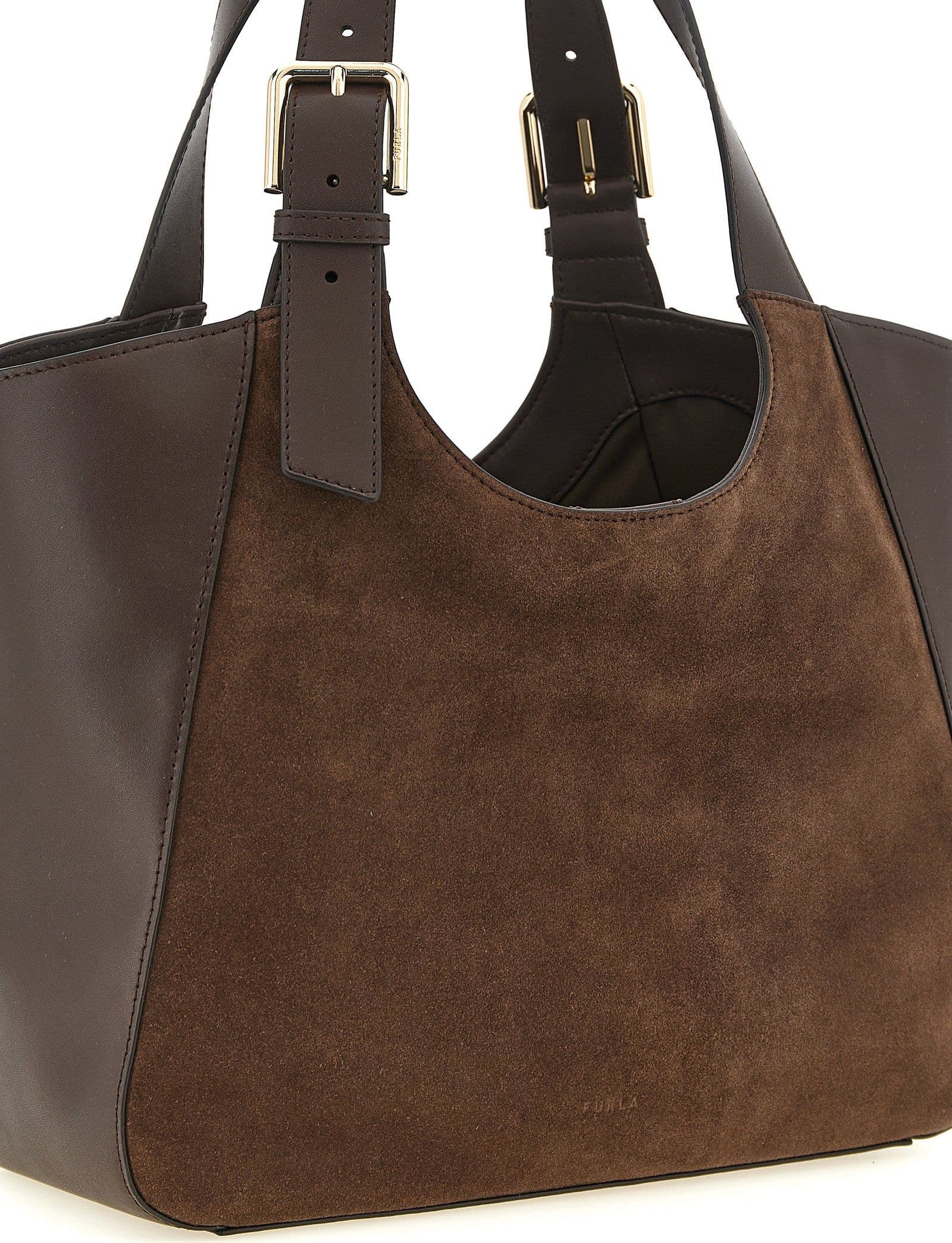 Furla Brown Calfskin Tote Bag - 3