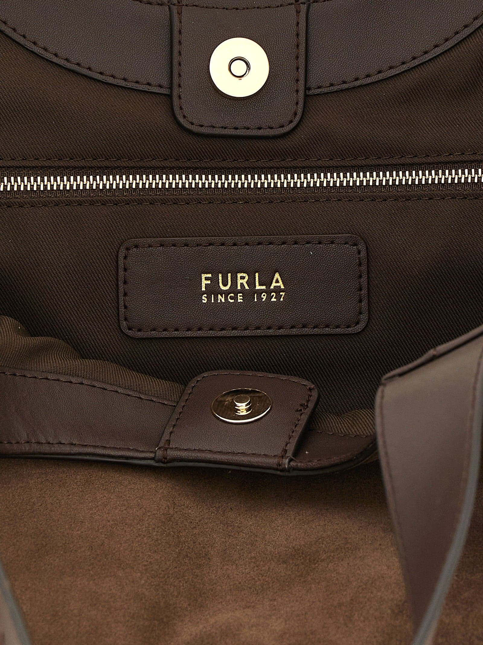 Furla Brown Calfskin Tote Bag - 4