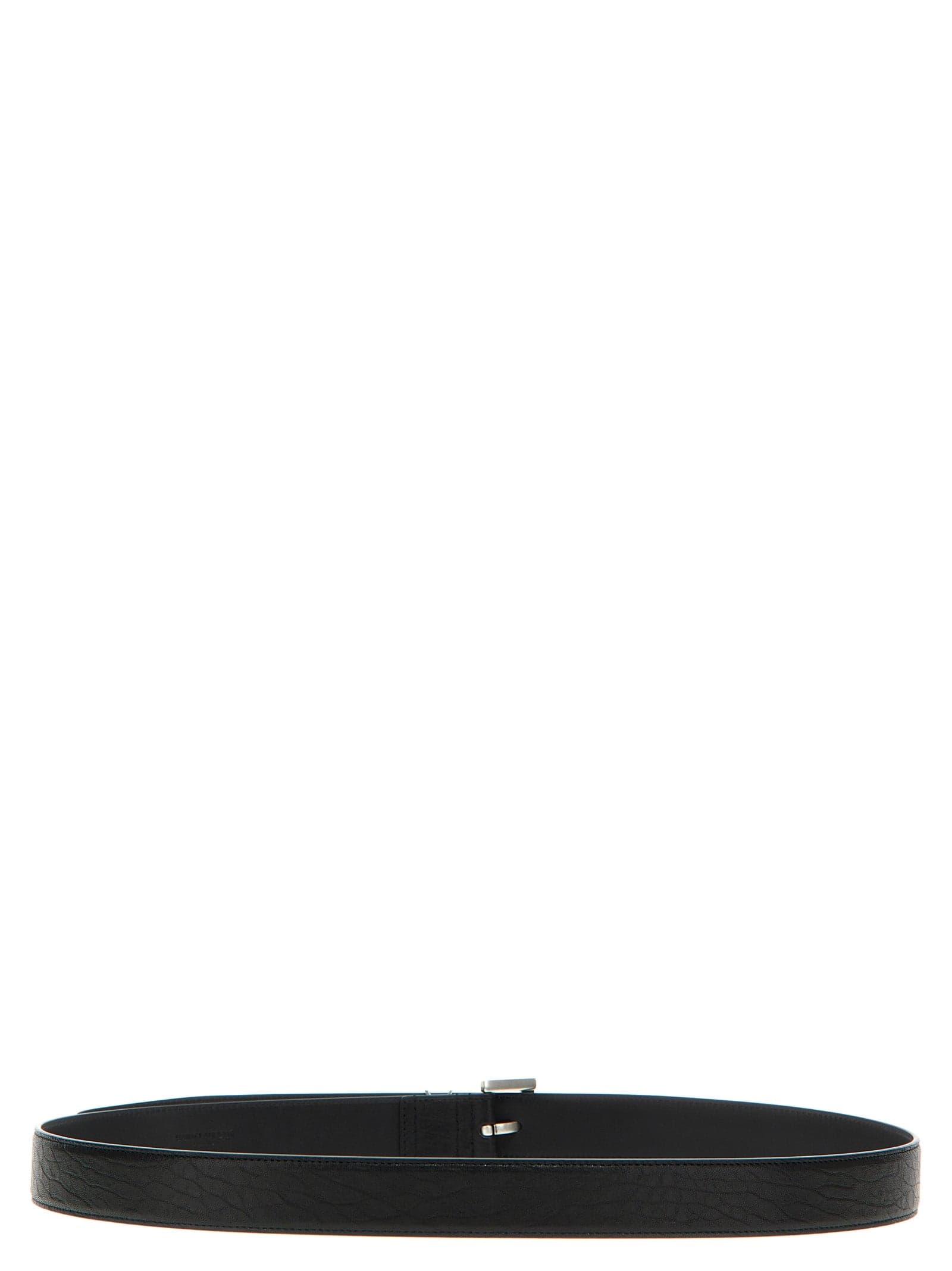 Saint Laurent Black Leather Regular Belt - 2