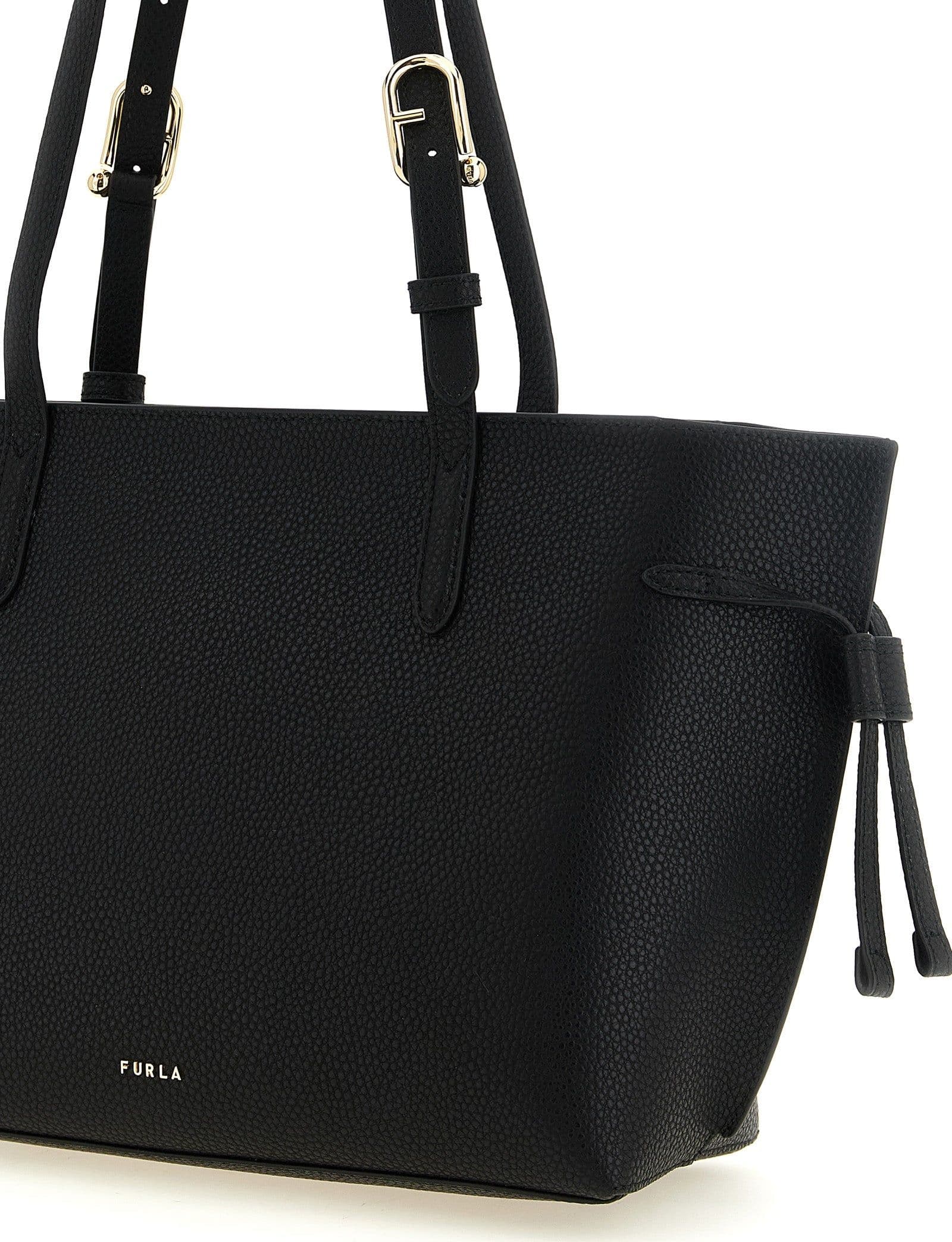 Furla Black Calfskin Tote Bag - 3