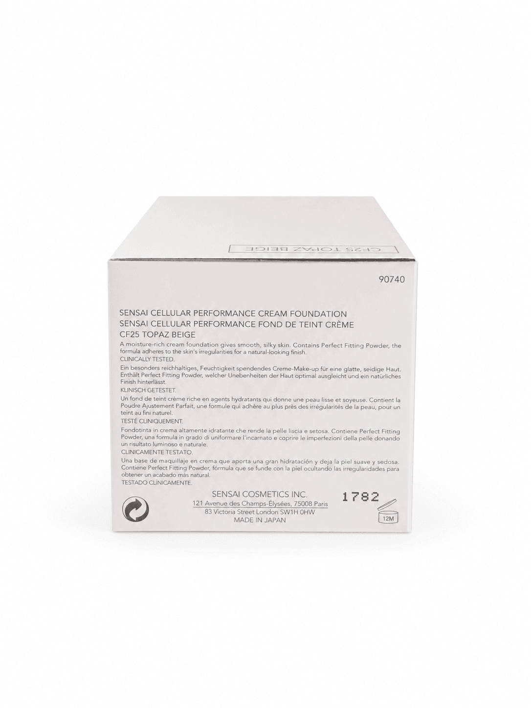 SENSAI Cellular Performance Cream Foundation CF25 Topaz Beige SPF15 30ml Make Up - 6