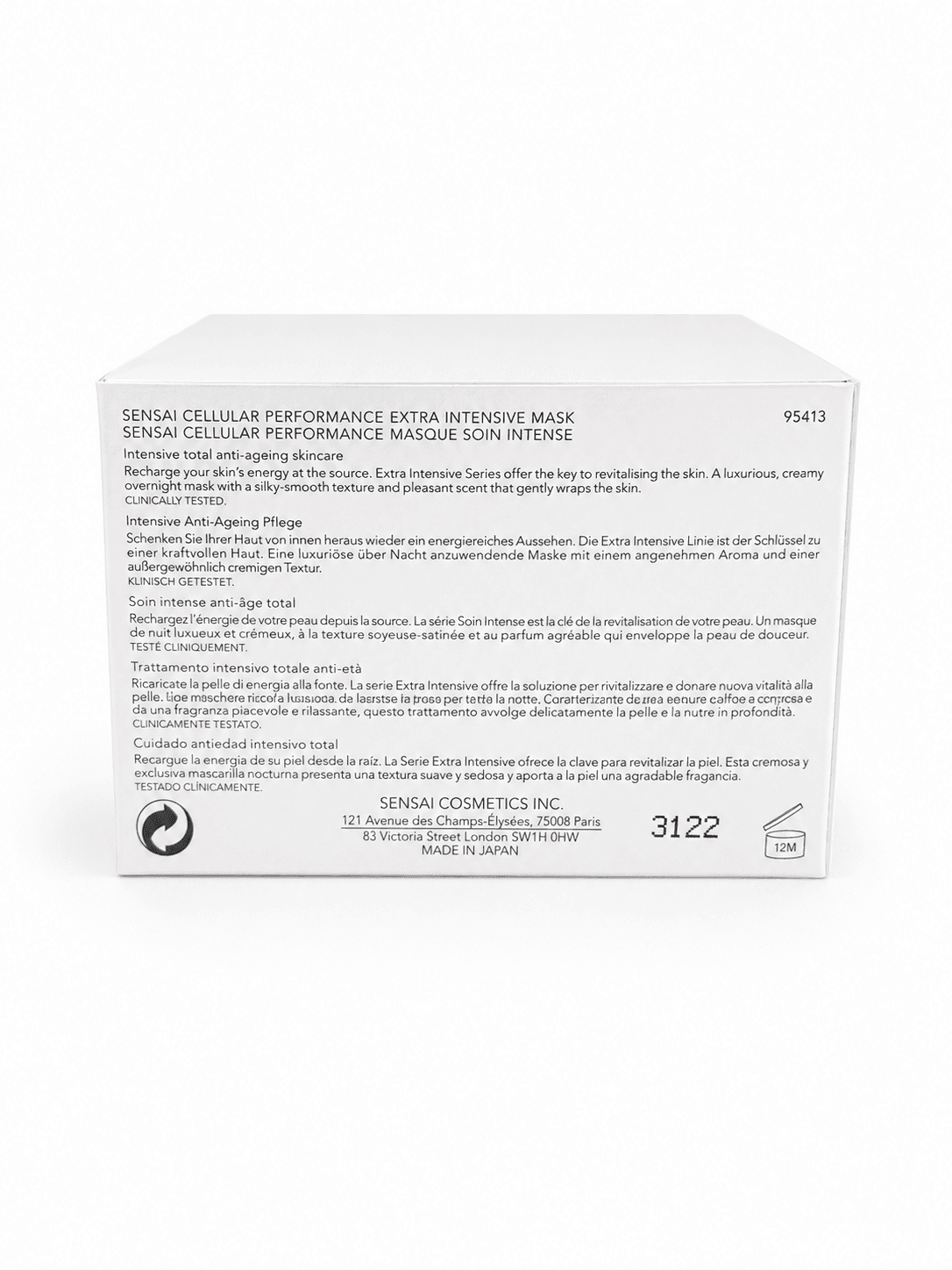 SENSAI Cellular Performance Extra Intensive Mask 75ml Viso Notte Anti Età Setosa - 2