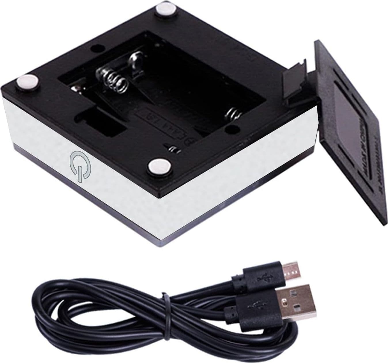 Base Espositore LED per Gioielli Effetto Cristallo Touch Dimmerabile RGB Argento - 3