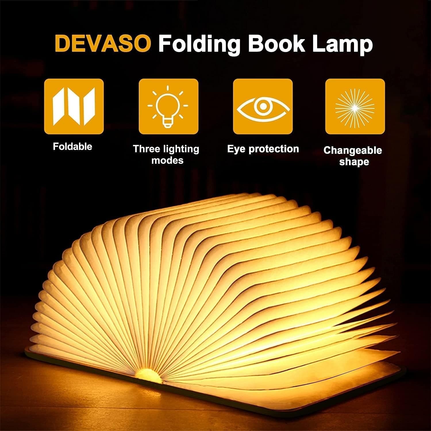 Lampada da lettura pieghevole a LED DEVASO in 3 colori per casa  camera da letto - 2