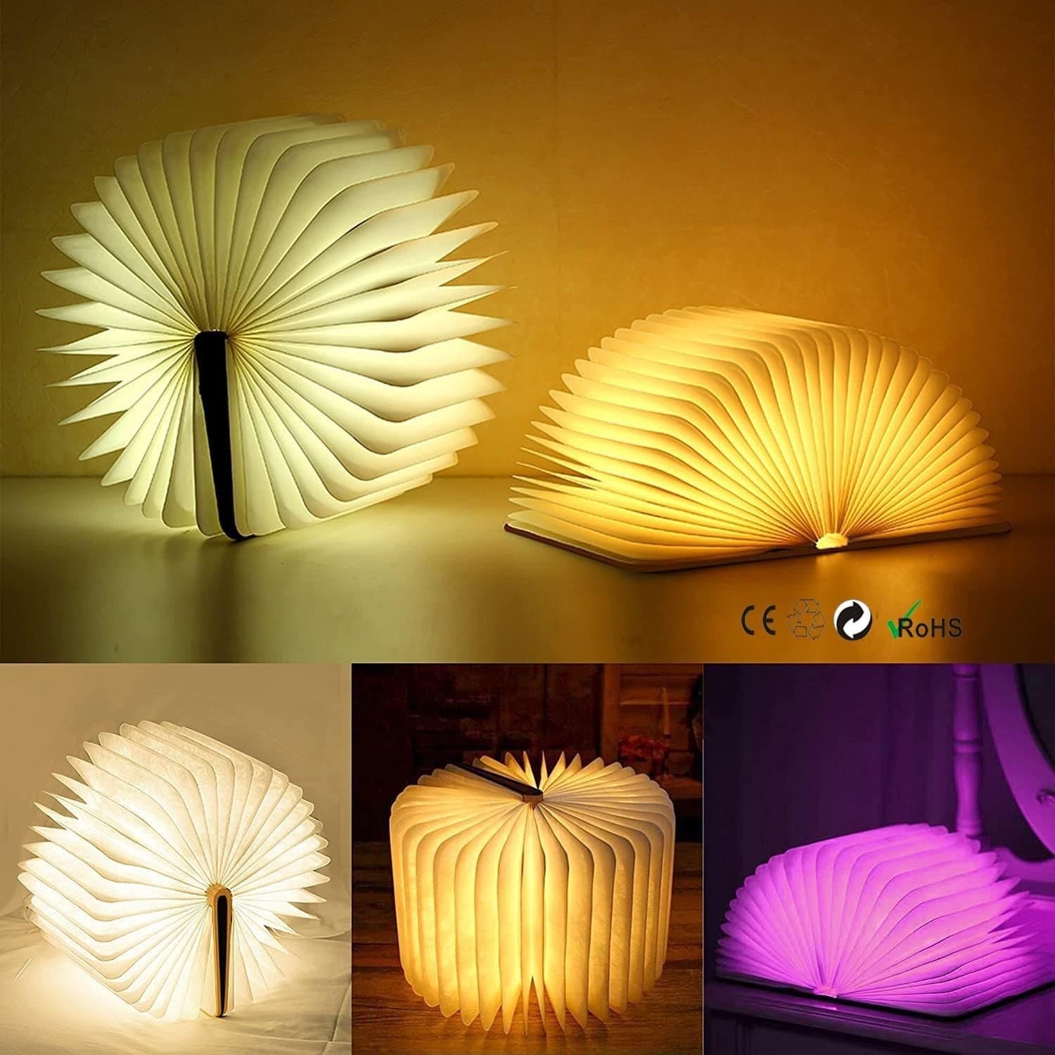 Lampada da lettura pieghevole a LED DEVASO in 3 colori per casa  camera da letto - 5