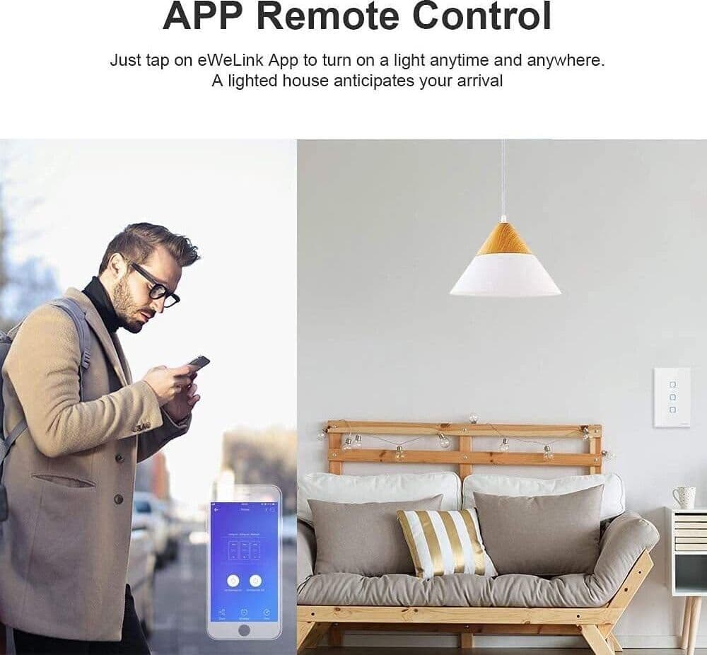 SONOFF T0US2C Interruttore Intelligente Luce Controllo RF Wireless WiFi da Muro - 2