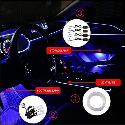 Luci LED per Auto Lampada, Luce Decorativa impermeabile per la decorazione - 5