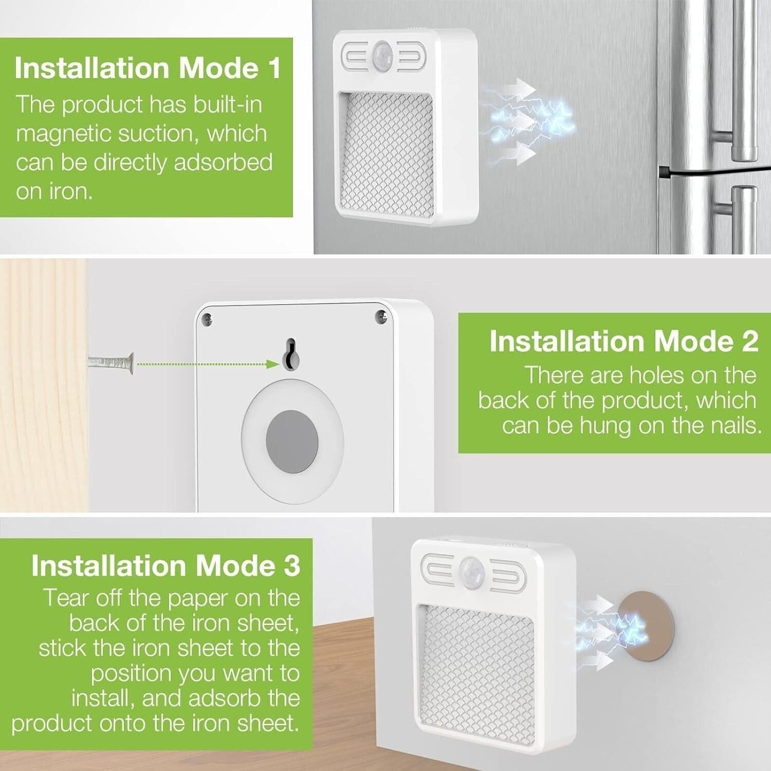 Luce notturna LED con sensore di movimento Wireless USB ricaricabile - 2