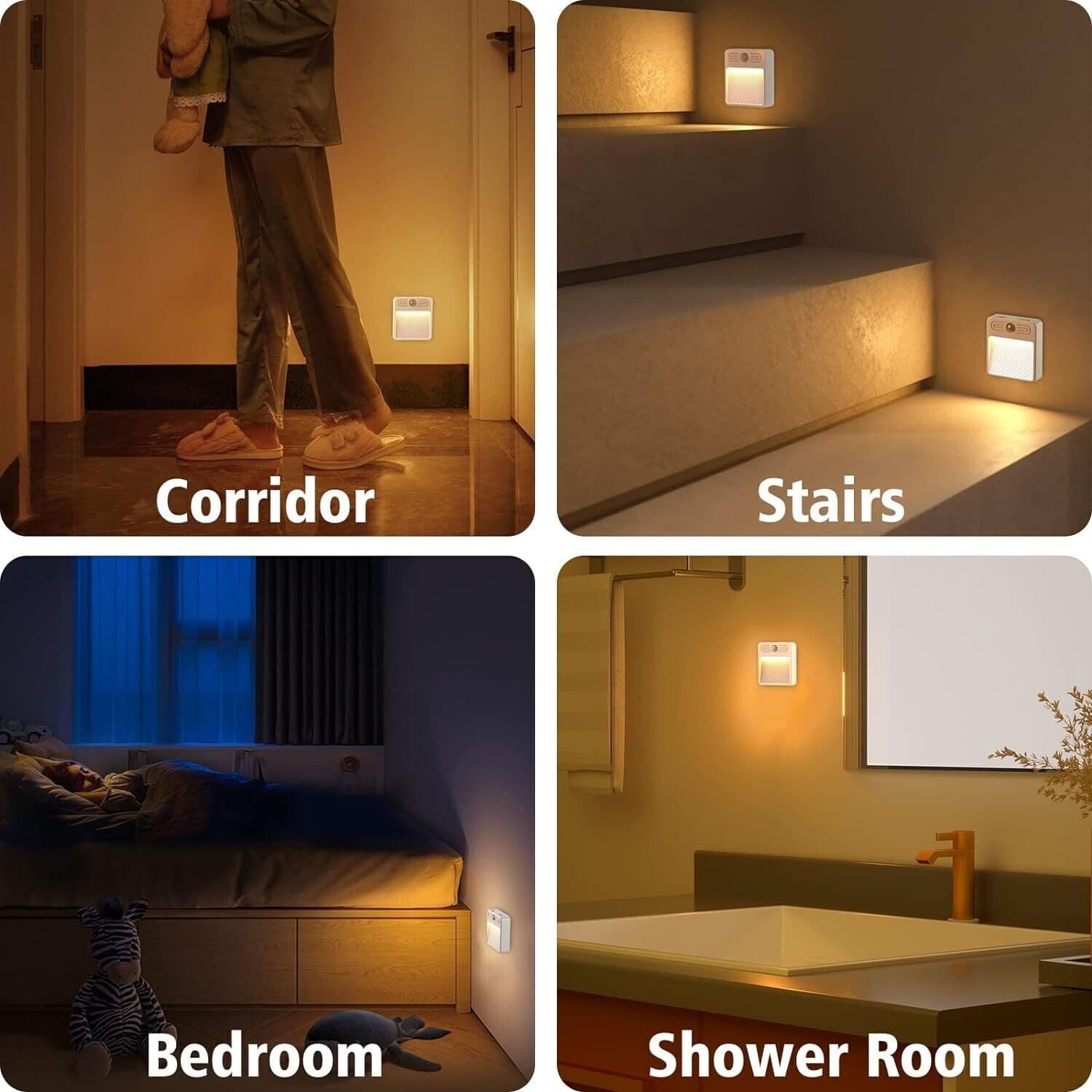 Luce notturna LED con sensore di movimento Wireless USB ricaricabile - 3