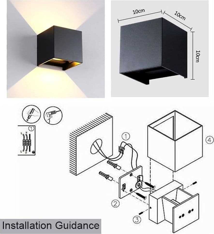 Led Moderno7 W Lampade da Parete per Interni/Esterno, Applique da parete - 5
