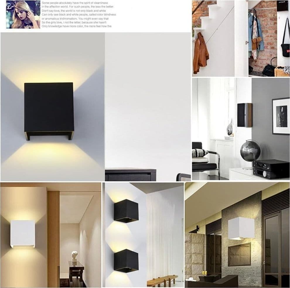 Led Moderno7 W Lampade da Parete per Interni/Esterno, Applique da parete - 6