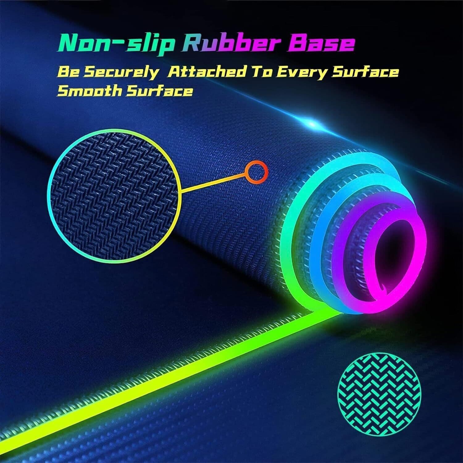 Gaming Mousepad, 12 Effetti Luce RGB Grande Mouse Pad, 800 x 300 mm Superficie - 2