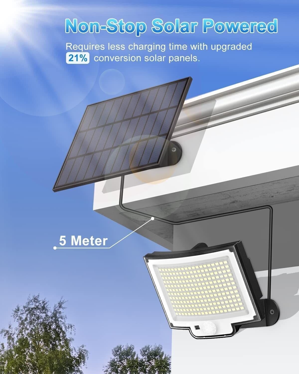 Luce Solare con Sensore di Movimento [228LED/3Modes] Luci Solari da Esterno - 5