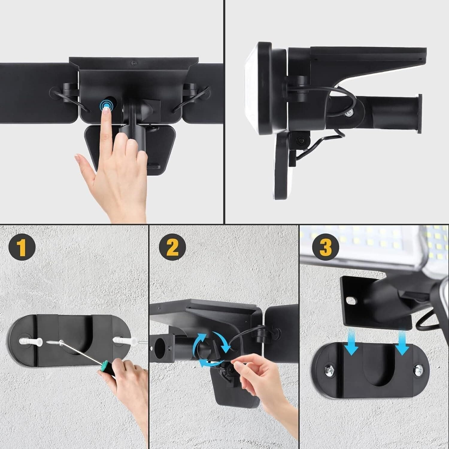 Luci solari per esterni, 278 LED 3000LM Sensore di movimento, IP65 impermeabili - 2