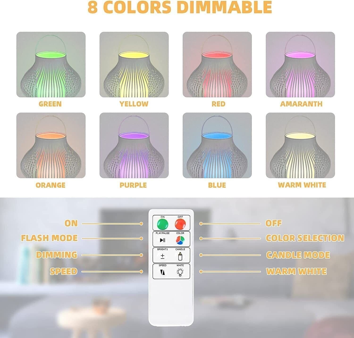 Lampada da esterno a LED Lampada da Lampada da Tavolo Senza Fili 8 colori - 5