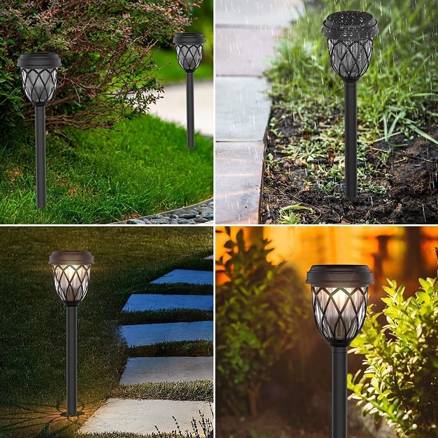 Lampada solare da giardino,luce bianca calda,per esterni, con IP44, impermeabile - 4