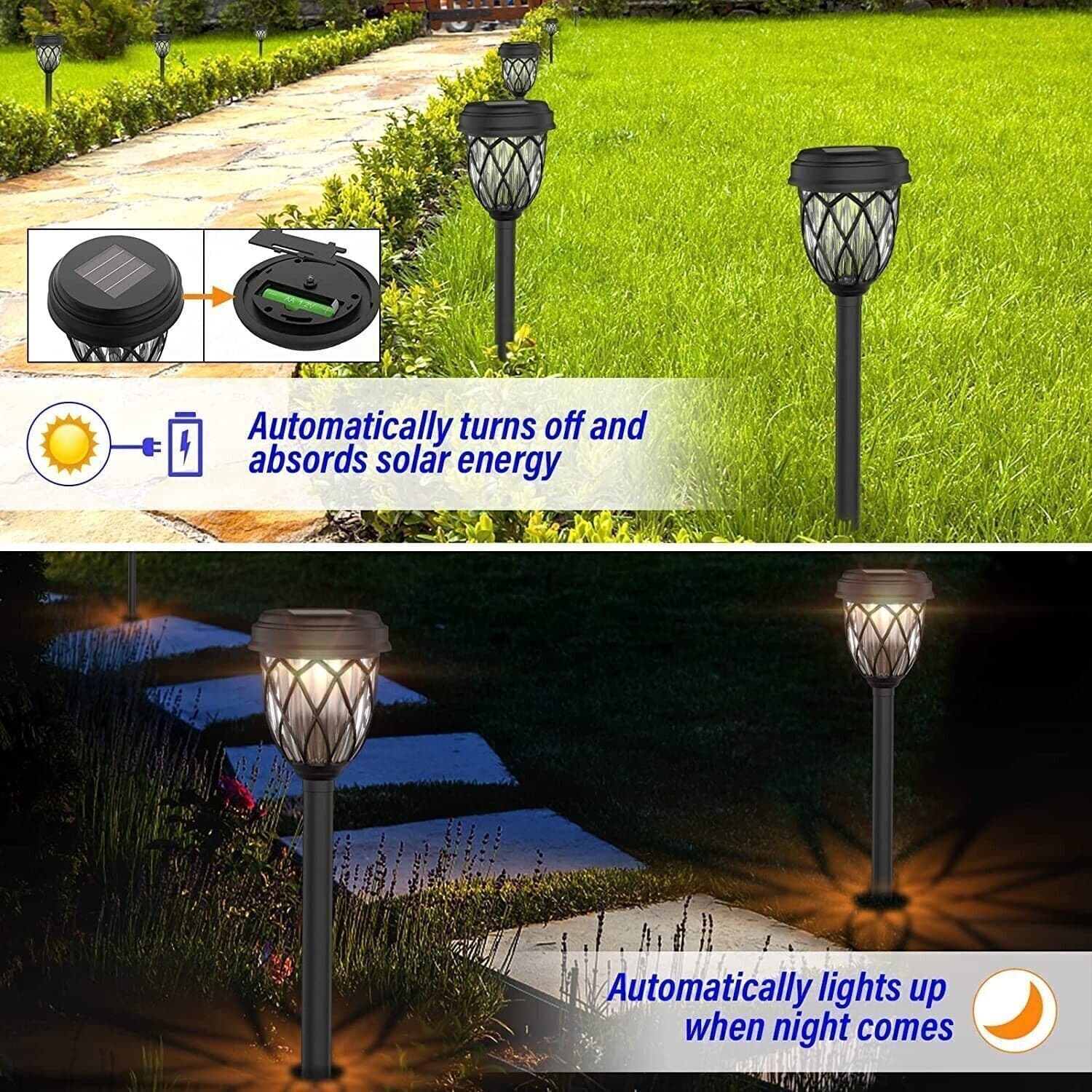 Lampada solare da giardino,luce bianca calda,per esterni, con IP44, impermeabile - 7