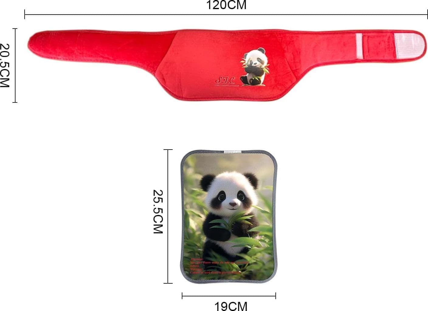 Borsa dell'acqua calda elettrica in peluche da 500 W, rimovibile e lavabile. - 3