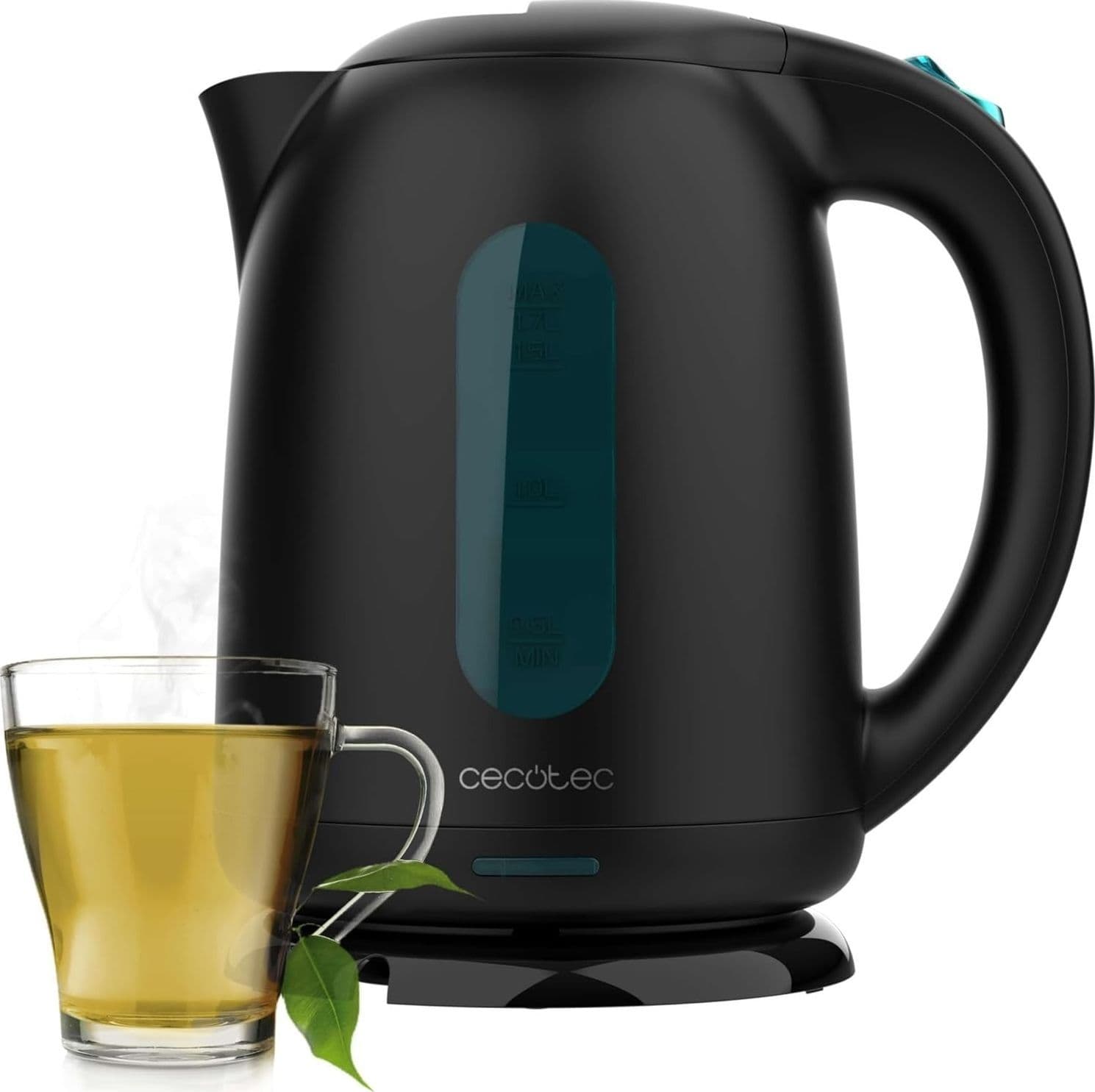 Cecotec Bollitore Elettrico 1,7L - Bollitore Acqua Thermosense 180 Black